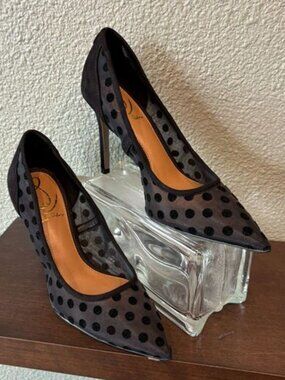 Sam Edelman Hazel Mesh 3 Black Heels